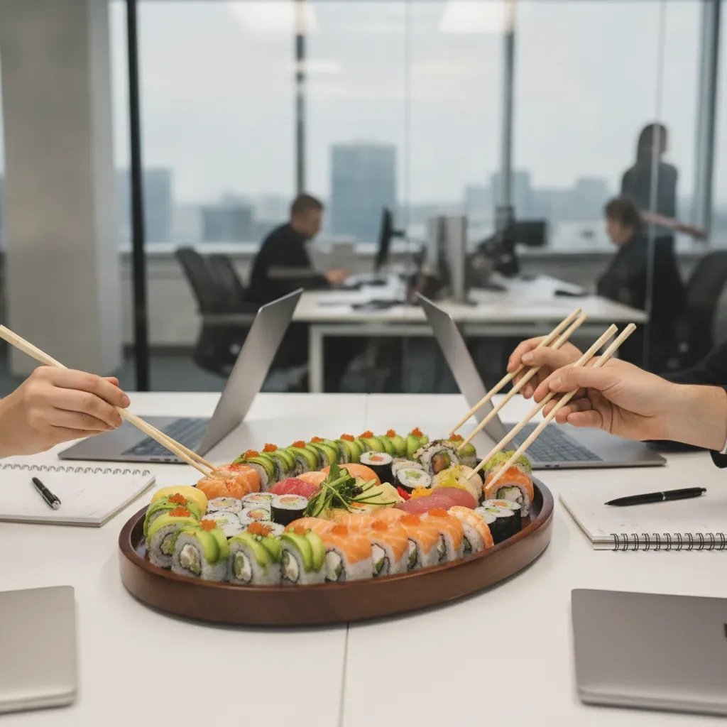 Sushi do biura w Warszawie — lunch i spotkania firmowe z dostawą