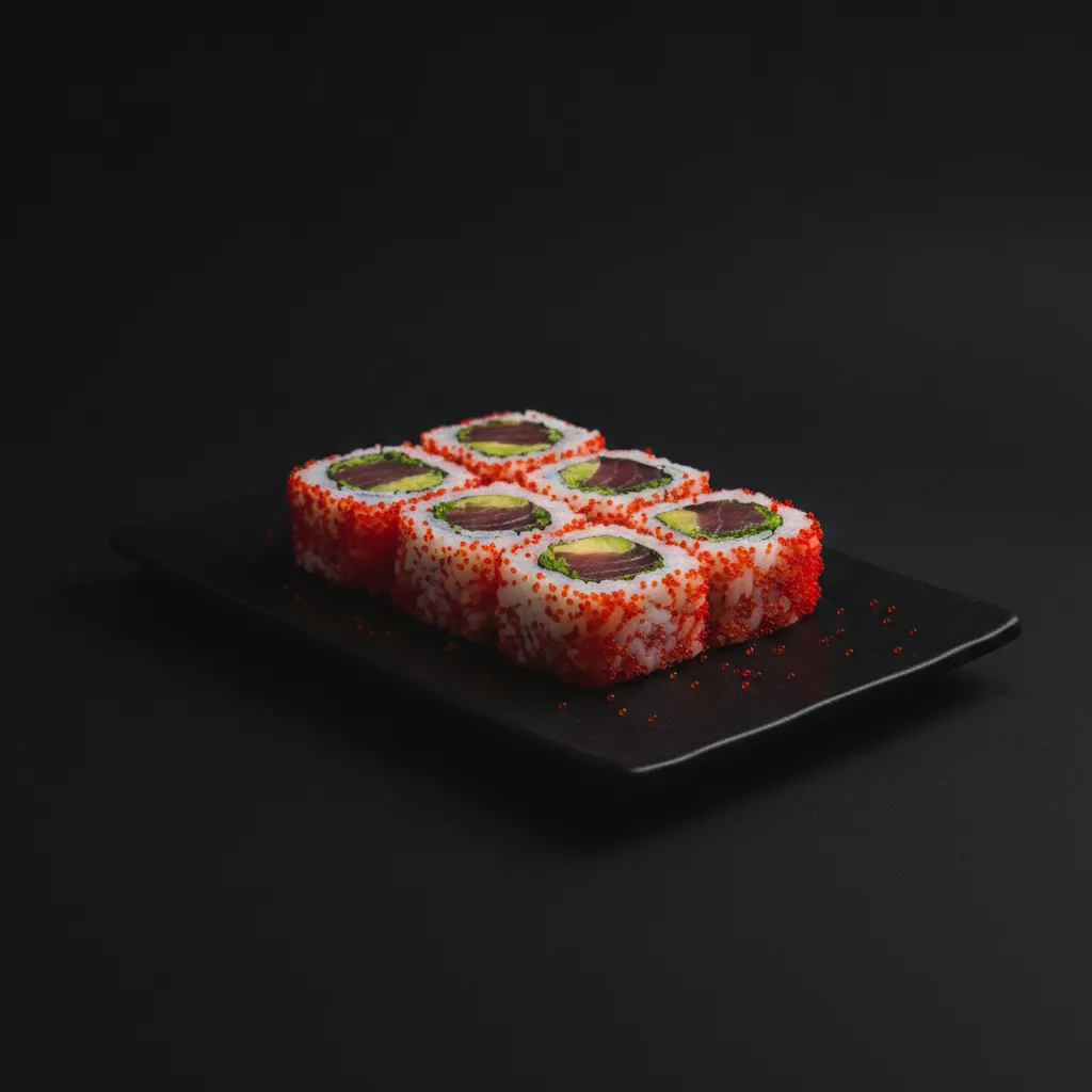 California maki obtoczone tobiko