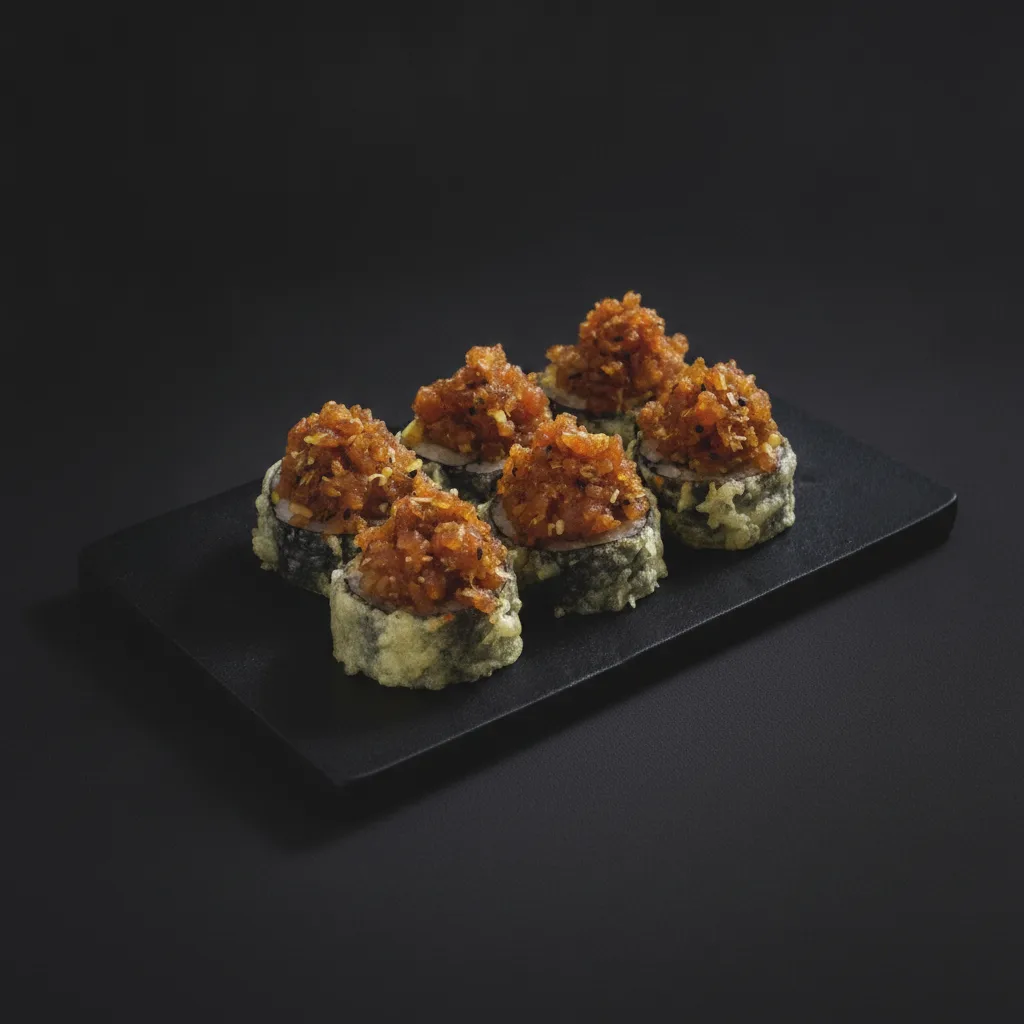 Tempura maki z tatarem z tuńczyka